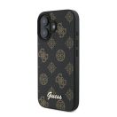Guess PU Peony Script Apple iPhone 16 Plus MagSafe kompatibilis tok, fekete/barna GUHMP16MPGPYSK