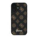 Guess PU Peony Script Apple iPhone 16 Plus MagSafe kompatibilis tok, fekete/barna GUHMP16MPGPYSK