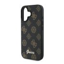 Guess PU Peony Script Apple iPhone 16 Plus MagSafe kompatibilis tok, fekete/barna GUHMP16MPGPYSK