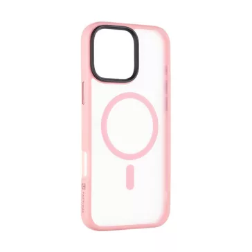   Tactical MagForce Hyperstealth Apple iPhone 16 Pro Max MagSafe kompatibilis tok, áttetsző/rózsaszín