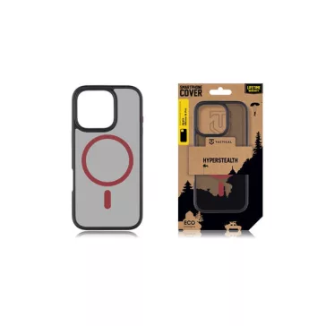   Tactical MagForce Hyperstealth 2.0 Apple iPhone 16 Pro MagSafe kompatibilis tok, fekete/piros