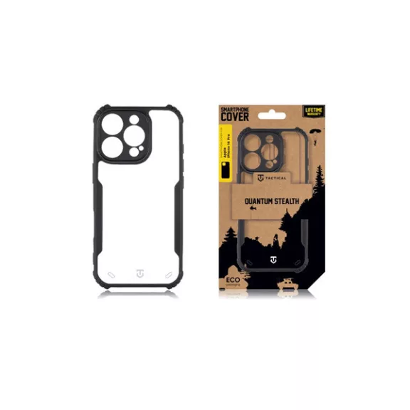 Tactical Quantum Stealth Apple iPhone 16 Pro tok, átlátszó/fekete