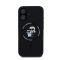 Karl Lagerfeld Liquid Silicone Karl and Choupette MagSafe Apple iPhone 16 Plus hátlap tok, fekete