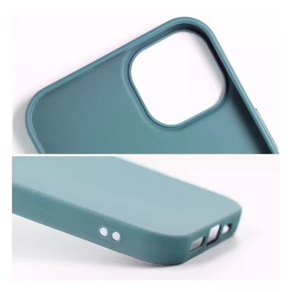 Matt Apple iPhone 16 szilikon tok, sötétzöld