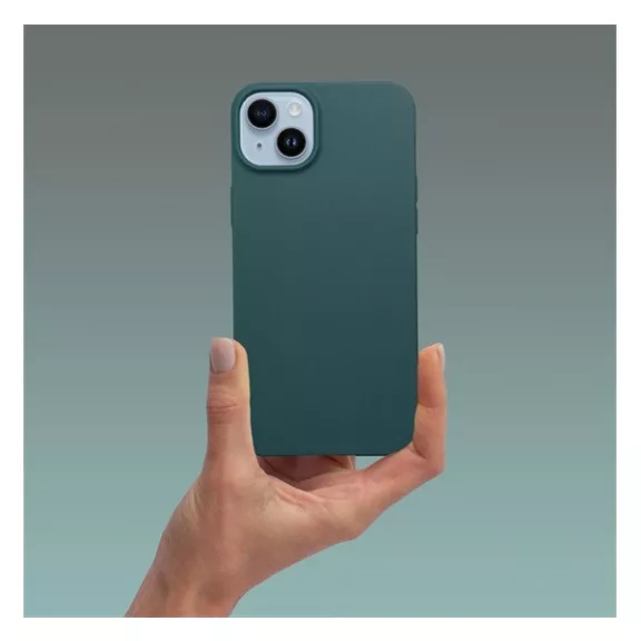 Matt Apple iPhone 16 Plus szilikon tok, sötétzöld