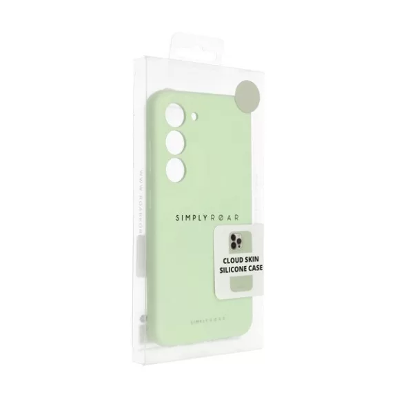Roar Apple iPhone 16 prémium szilikon tok velúr béléssel, világoszöld