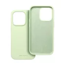 Roar Apple iPhone 16 Pro prémium szilikon tok velúr béléssel, világoszöld