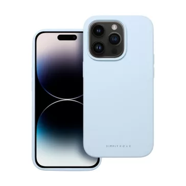   Roar Apple iPhone 16 Pro Max prémium szilikon tok velúr béléssel, világoskék