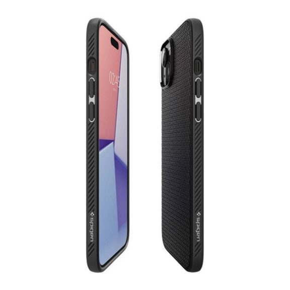 Spigen Liquid Air Apple iPhone 16 Plus tok, Matte Black, fekete ACS08066