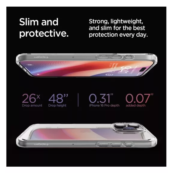 Spigen Ultra Hybrid Apple iPhone 16 Pro tok, átlátszó ACS08121