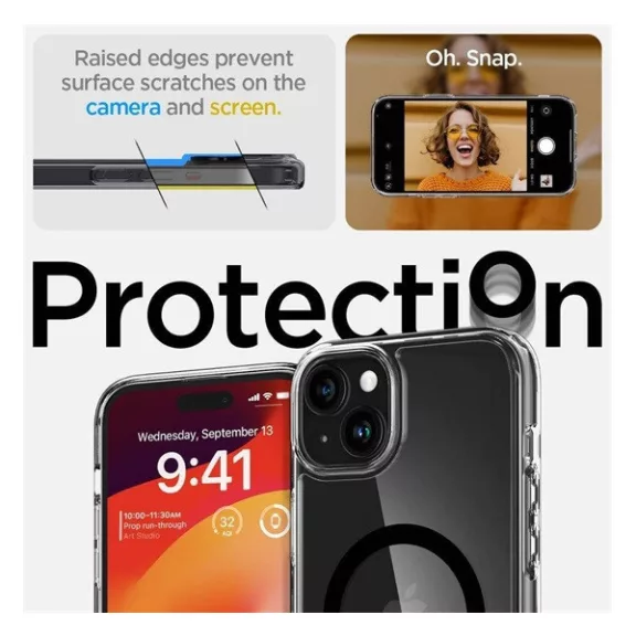 Spigen Ultra Hybrid MagFit iPhone 16 tok, MagSafe, fekete ACS08206