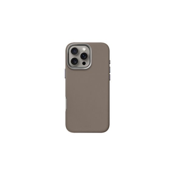 Uniq Lyden Apple iPhone 16 Pro MagSafe Bőr tok, szürke