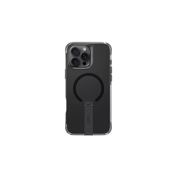 Uniq Eleva Apple iPhone 16 Pro Max Magsafe szilikon tok tartó résszel, karbon fekete