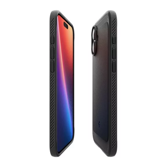 Spigen Rugged Armor MagFit Apple iPhone 16 tok, Matte Black, fekete ACS08214