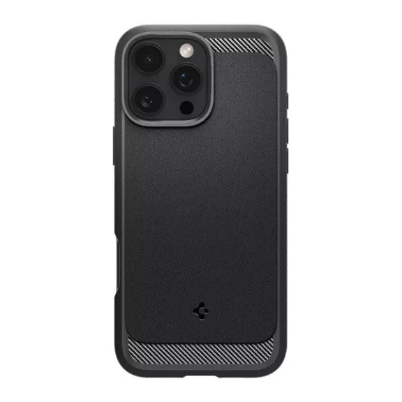 Spigen Rugged Armor MagFit Apple iPhone 16 Pro Max tok, Matte Black, fekete ACS07986
