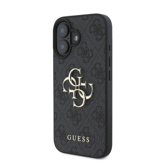 Guess PU 4G Metal Logo Apple iPhone 16 Plus hátlap tok, szürke