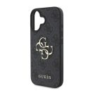 Guess PU 4G Metal Logo Apple iPhone 16 Plus hátlap tok, szürke