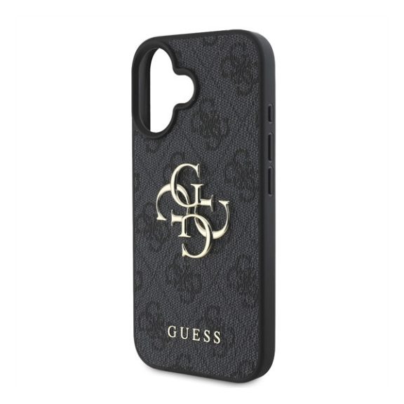 Guess PU 4G Metal Logo Apple iPhone 16 Plus hátlap tok, szürke