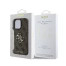Guess PU 4G Metal Logo Apple iPhone 16 Pro hátlap tok, barna