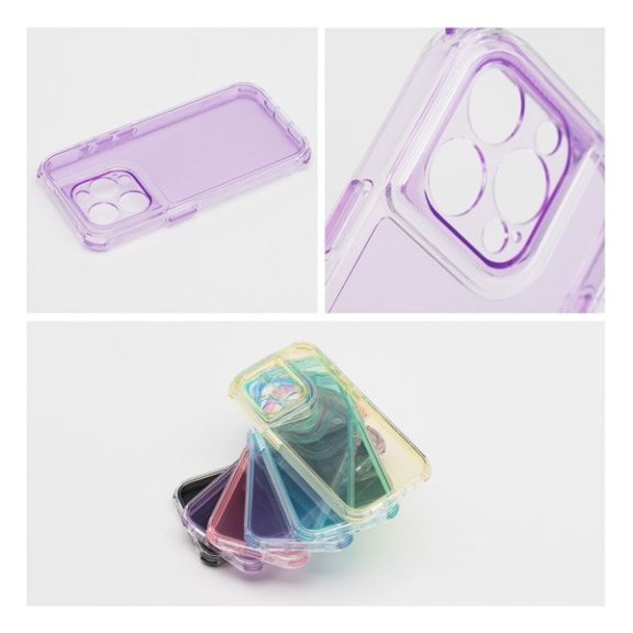 Matrix Apple iPhone 13 Pro hátlap tok kameravédő peremmel, lila