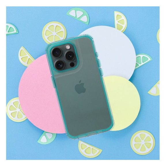 Matrix Apple iPhone 13 Pro hátlap tok kameravédő peremmel, zöld/menta