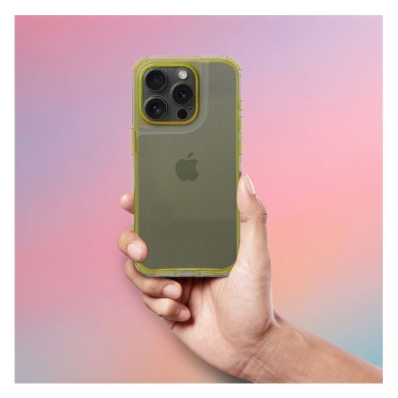 Matrix Apple iPhone 13 Pro hátlap tok kameravédő peremmel, sárga