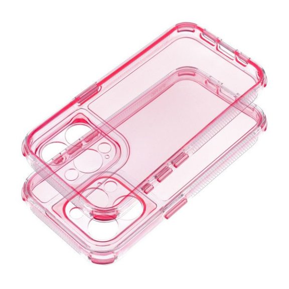 Matrix Apple iPhone 14 Pro hátlap tok kameravédő peremmel, rózsaszín