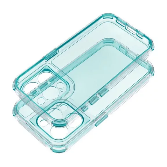 Matrix Apple iPhone 15 Pro Max hátlap tok kameravédő peremmel, zöld/menta