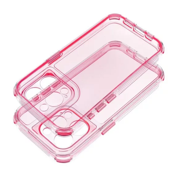 Matrix Apple iPhone 15 Pro Max hátlap tok kameravédő peremmel, rózsaszín