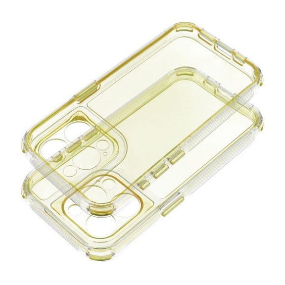 Matrix Apple iPhone 15 hátlap tok kameravédő peremmel, sárga