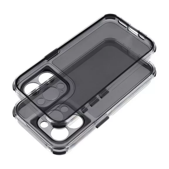 Matrix Apple iPhone 16 Plus hátlap tok kameravédő peremmel, fekete