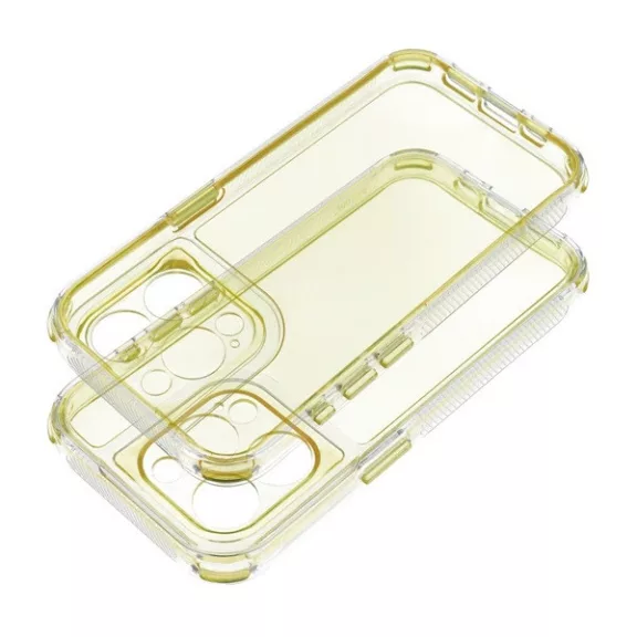 Matrix Apple iPhone 16 Plus hátlap tok kameravédő peremmel, sárga