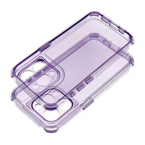 Matrix Apple iPhone 16 Pro hátlap tok kameravédő peremmel, lila