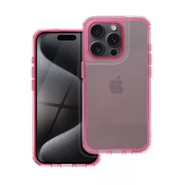   Matrix Apple iPhone 16 Pro hátlap tok kameravédő peremmel, rózsaszín