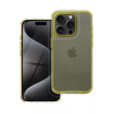   Matrix Apple iPhone 16 Pro hátlap tok kameravédő peremmel, sárga