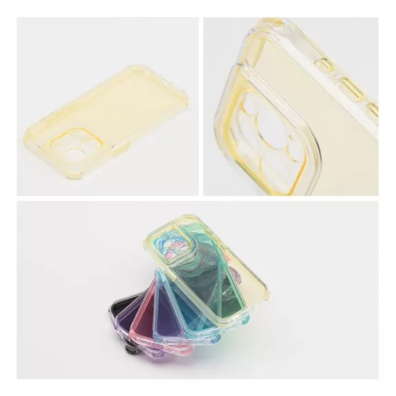 Matrix Apple iPhone 16 hátlap tok kameravédő peremmel, sárga