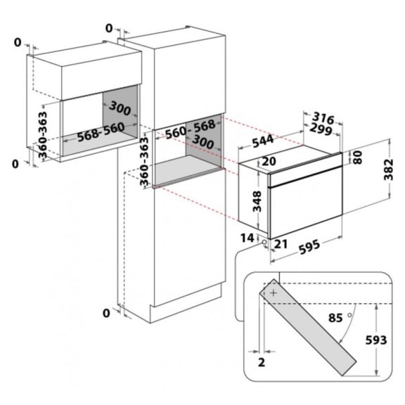 Whirlpool AMW 4920 WH Beépíthető mikrohullámú sütő 