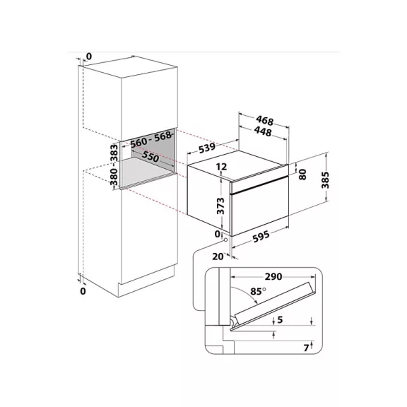 Whirlpool AMW 6440 FB Beépíthető mikrohullámú sütő