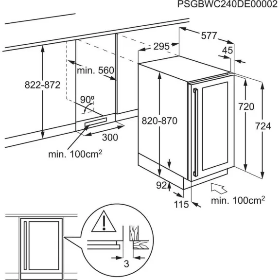 AEG AWS4020B5B Beépíthető borhűtő