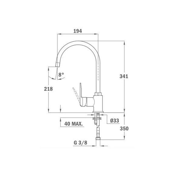 Teka Alaior SP 995 mosogató csaptelep rózsaszín/króm 55.995.02.0FP