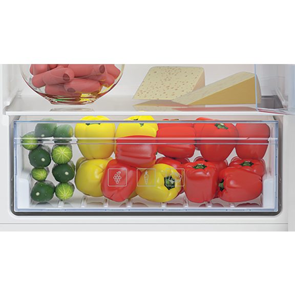 Beko BCSA-285K4SN Beépíthető alulfagyasztós hűtőszekrény