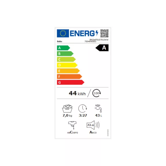 Beko BM3WFSU37013WW Elöltöltős mosógép Beko BM3WFSU37013WW Elöltöltős mosógép