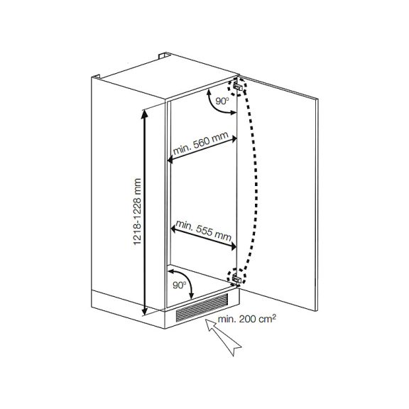 Beko BSSA210K4SN beépíthető hűtőszekrény
