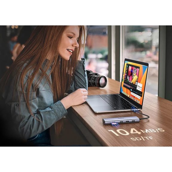 Ugreen CM498 USB-C Hub szürke