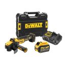 DEWALT DCG409VST1-QW Sarokcsiszoló, 18V, XR, kefe nélküli, 125mm, 1x6Ah