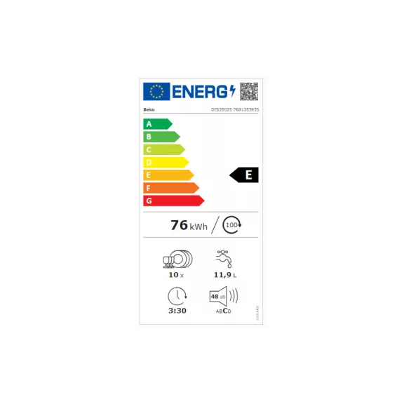 Beko DIS35025 Beépíthető mosogatógép