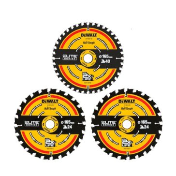   DEWALT DT10397-QZ Körfűrészlap, készlet, ELITE SERIES, 3db, 165mm