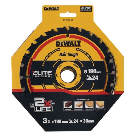 DEWALT DT10399-QZ Körfűrészlap, készlet, ELITE CSB, 3db, 190mm