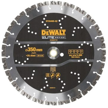   DEWALT DT20465-QZ Vágótárcsa, Elite Diamond, 350mm, vasalt betonhoz
