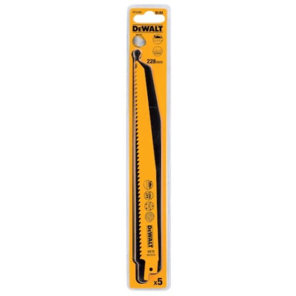 DEWALT DT2349-QZ Orrfűrészlap, 228mm, 5db, műanyag, kettősfém